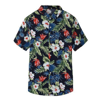 Hawaiian printed men's shirt - SunneySteveHawaiian printed men's shirtMen's clothingSunneySteveSunneySteveCJNSTXYH00723-Forest Green-3XL